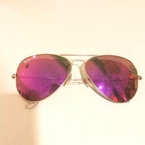 Pink Reflective Ray Bans